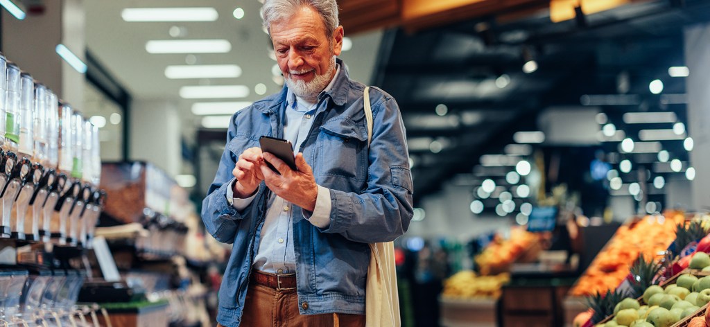 Man Grocery Shopping