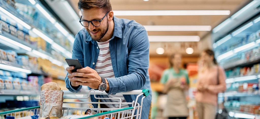 Man Grocery Shopping